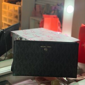 Michael Kors Black Logo Clutch